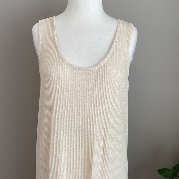 Old Navy Cream-Oatmeal Color Rib Maxi Dress Medium - Picture 2 of 7